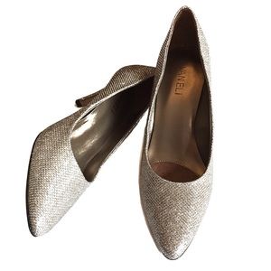 Vaneli Silver Heels Glamorous Design